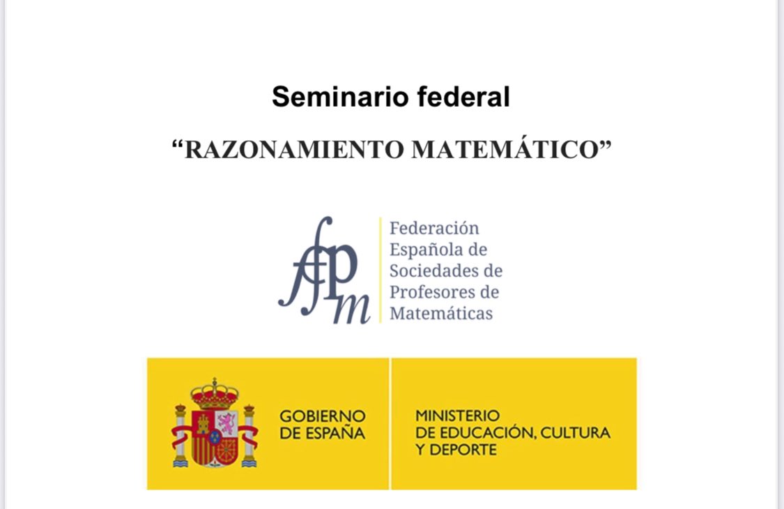 El seminario de la <a href="/fespm_es/">FESPM</a> al que asisto hoy se abre con la conferencia de @JuliMates 

“Menos “cómos” y más “porqués”. El razonamiento matemático en el aula 

Muchísimas ganas de escucharte, Julio