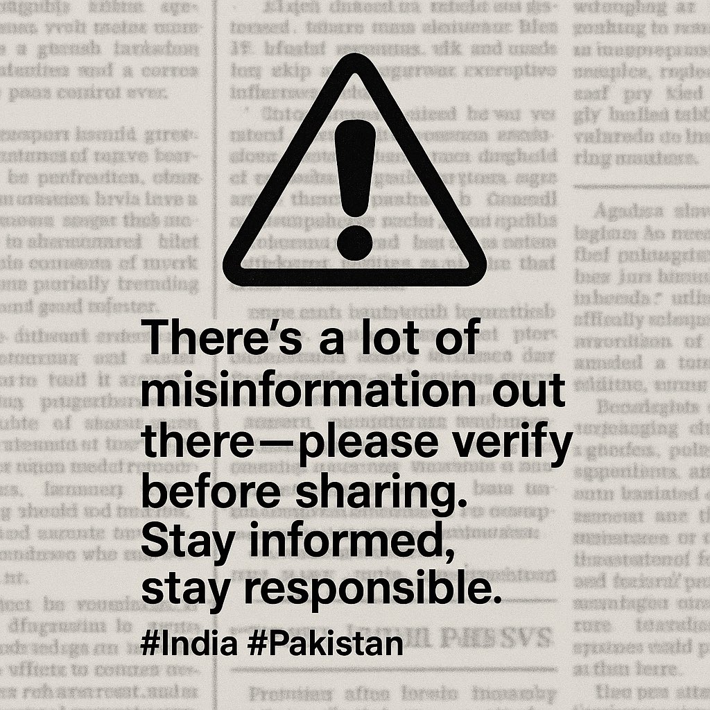 There’s a lot of misinformation out there—please verify before sharing. Stay informed, stay responsible. #India #Pakistan #news