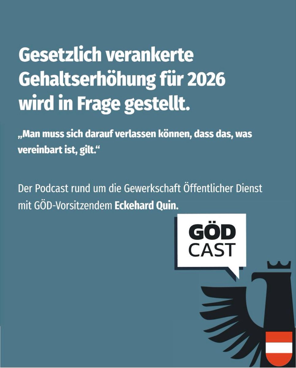 Goed_official's tweet image. ❗📻Vorsitzender Eckehard Quin stellt sich im Radio GÖD Interview hinter die Kolleg:innen.
Das Radiogespräch gibt es auf goed.at/podcast, in der Radio GÖD App sowie auf Spotify!