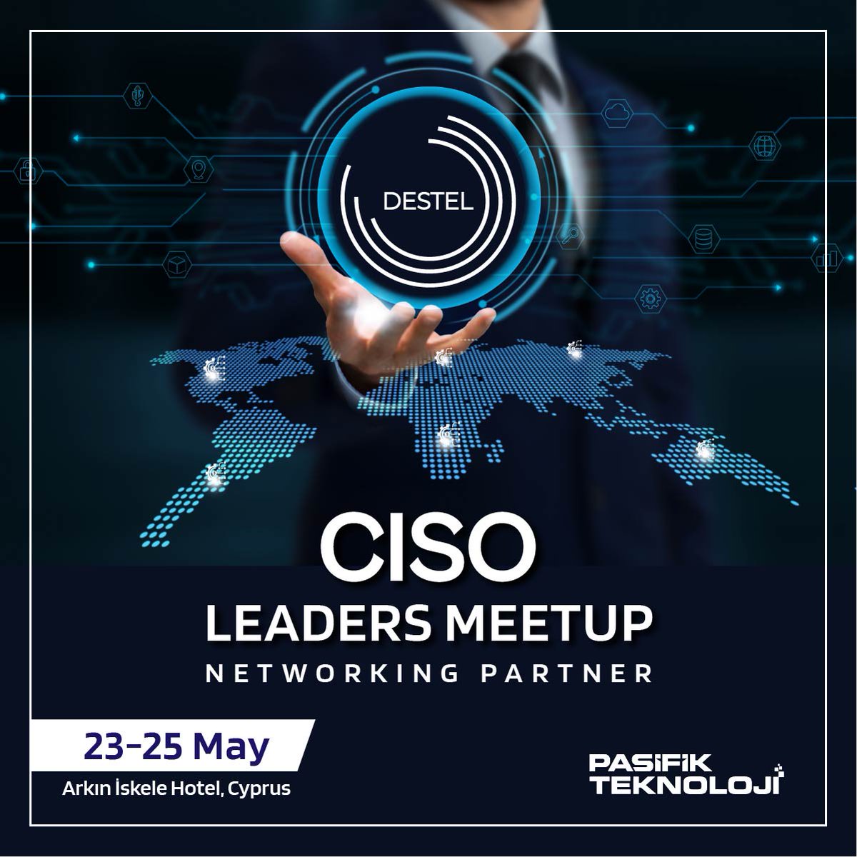 Pasifik Teknoloji (@pasifiktek) on Twitter photo Pasifik Teknoloji bünyesinde yer alan Destel Bilişim olarak, 23-25 Mayıs tarihlerinde Kıbrıs’ta gerçekleşecek olan CISO Leaders Meetup etkinliğine Networking Sponsoru olarak katılmaktan büyük mutluluk duyuyoruz!
Siber güvenlik dünyasının liderleriyle bir araya gelmek ve Pasifik Teknoloji bünyesinde yer alan Destel Bilişim olarak, 23-25 Mayıs tarihlerinde Kıbrıs’ta gerçekleşecek olan CISO Leaders Meetup etkinliğine Networking Sponsoru olarak katılmaktan büyük mutluluk duyuyoruz!
Siber güvenlik dünyasının liderleriyle bir araya gelmek ve