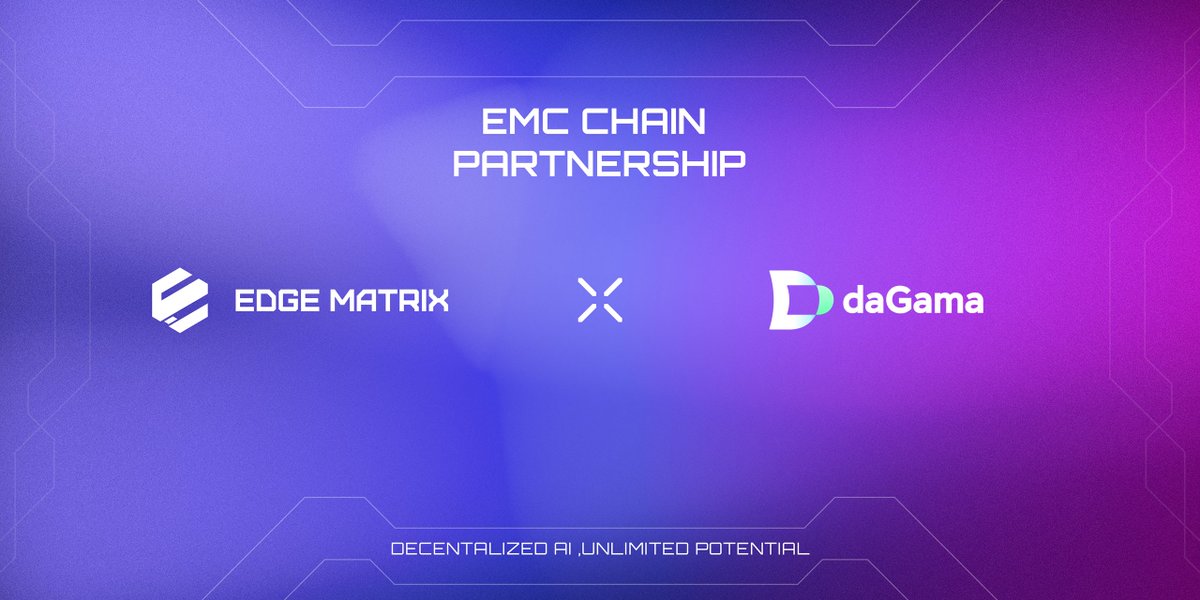 EMCprotocol's tweet photo. Partnership Announcement

@EMCprotocol x @dagama_world = Bringing Trust Back to Real-World Discovery 🤝📍

We’re thrilled to partner with daGama, the RWL platform using blockchain + AI to fix fake reviews, inflated ratings, and marketing noise.

🔹 AI-secured content integrity (MLAFS)
🔹 Ecosystem-wide contribution rewards
🔹 Authentic recommendations you can trust

Together, we’re redefining how real-world experiences are shared and valued.

#EMC #daGama #RWL #AI #Web3Experience