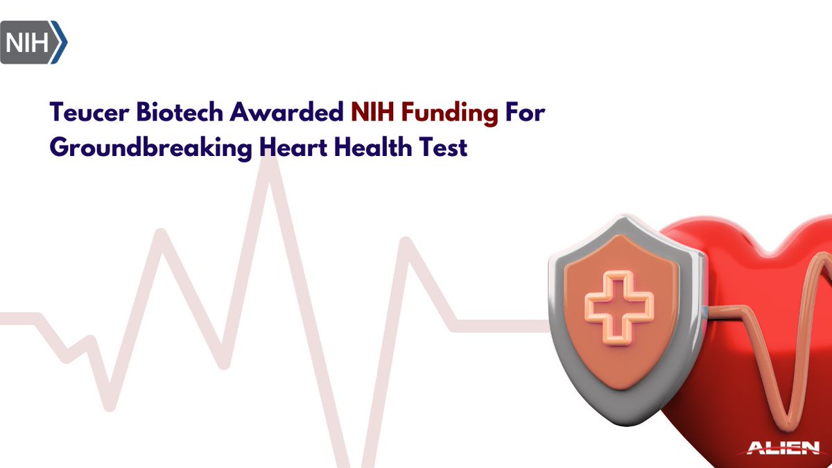 💡Teucer Biotech just won a #NIH Phase I #SBIR to develop a urine test detecting vascular damage before symptoms. 

They’re one of many we’ve helped reach $600M+ in non-dilutive funding.

💥 Want in? Join our free webinar May 15 👉 docs.google.com/forms/d/e/1FAI…

#AlienTT #HealthTech