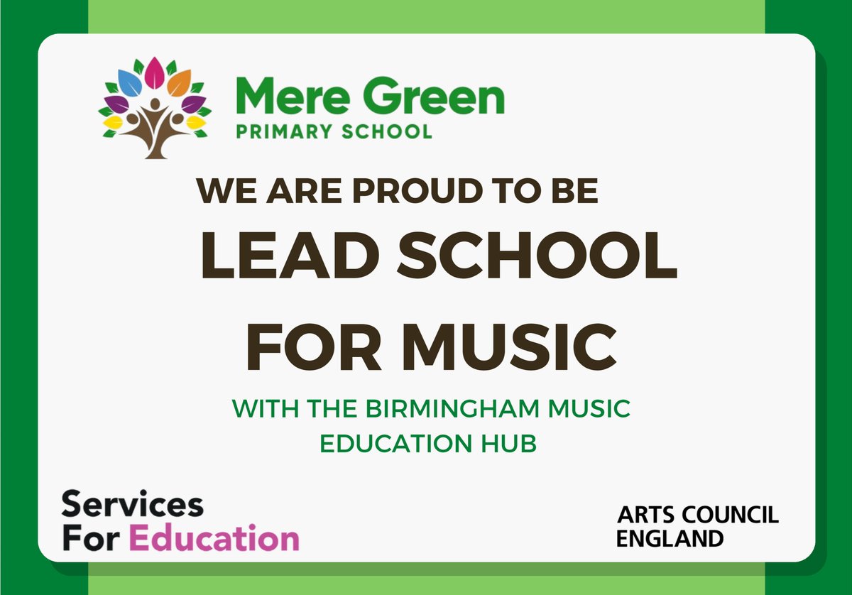 Mere Green Primary (@mgcps_b75) on Twitter photo 🎉 Exciting news! Mere Green Primary has been named a Lead School for Music by @SFE_Birmingham 🎶👏
A huge step forward for music education in Birmingham — championing access, talent & opportunity for all young people.
<a href="/the_atlp/">The Arthur Terry Learning Partnership (ATLP)</a> 🎉 Exciting news! Mere Green Primary has been named a Lead School for Music by @SFE_Birmingham 🎶👏
A huge step forward for music education in Birmingham — championing access, talent & opportunity for all young people.
<a href="/the_atlp/">The Arthur Terry Learning Partnership (ATLP)</a>