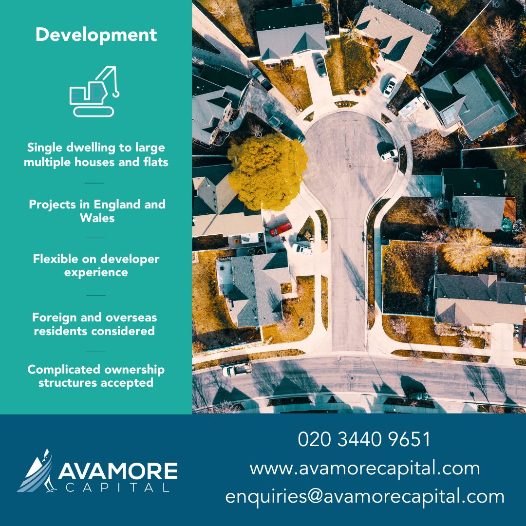 Avamore Capital (@avamorecapital) on Twitter photo We can provide development finance for schemes in England and Wales and are flexible on development experience. If there is anything we can help with, please get in touch.
☎ 020 3440 9651
📧 enquiries@avamorecapital.com We can provide development finance for schemes in England and Wales and are flexible on development experience. If there is anything we can help with, please get in touch.
☎ 020 3440 9651
📧 enquiries@avamorecapital.com