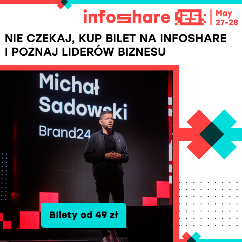 infosharepl's tweet photo. Nie czekaj, kup bilet na Infoshare i poznaj Liderów!