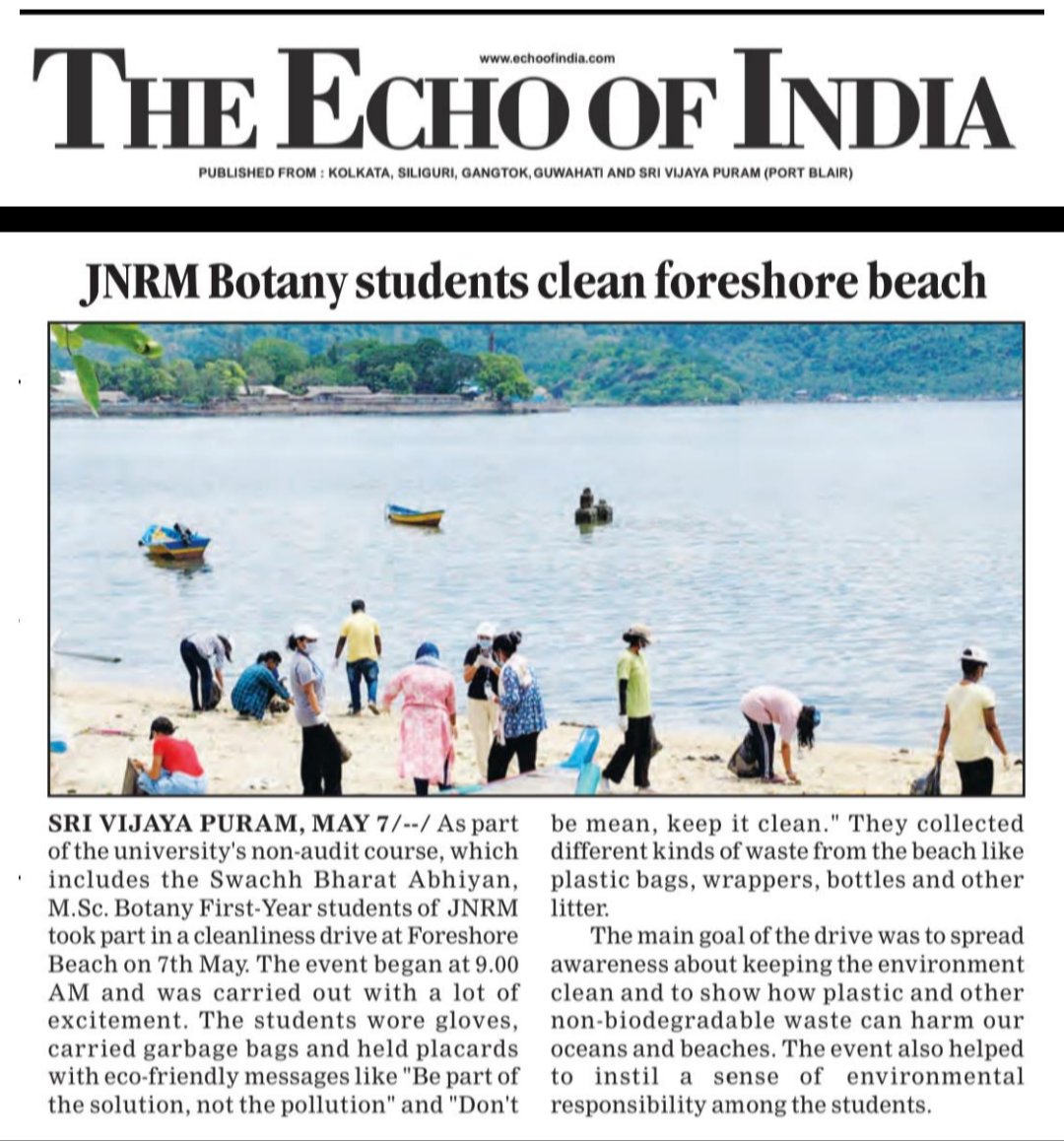 dipon1's tweet photo. JNRM Botany students conduct cleanliness drive at Foreshore Beach

https://t.co/Jw6QCwVRIr

#JNRM #Andamans #Beach #Srivijayapuram #Botany https://t.co/8a1VySu4Me
