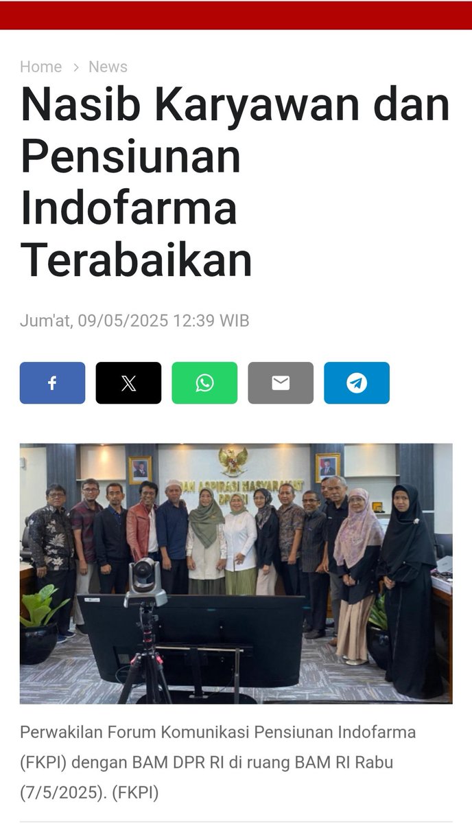 Beginilah kondisi para pensiunan &amp; karyawan BUMN Indofarma
Habis manis sepah dibuang
Setelah pensiun pasti berharap uang pensiun keluar &amp; pasti punya rencana macam2 dg uang pensiunan (uang prnsiunan bkn hadiah turun dr langit looh, itu dipotong gaji tiap bln) tp apa daya pensiun