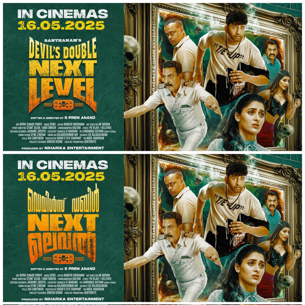 #DevilsDoubleNextLevel Releasing on May 16th.

Kerala Release Through #E4ENTERTAINMENT 

<a href="/iamsanthanam/">Santhanam</a>