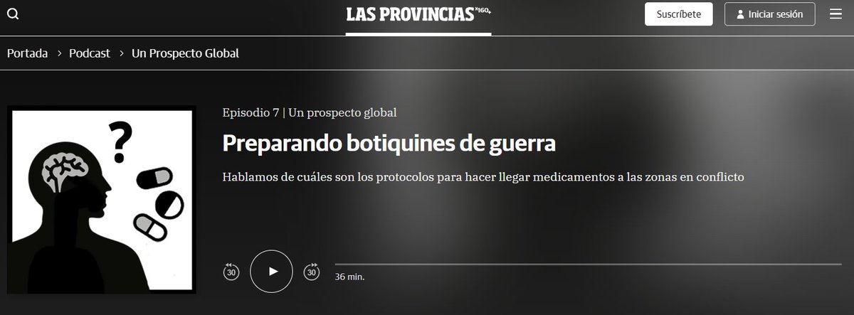 Coordinadora Valenciana de ONGD (@cvongd) on Twitter photo 🙌 ¡Nuevo episodio de 'Un prospecto global'!
¿Cuáles son los protocolos para hacer llegar medicamentos a las zonas en conflicto? <a href="/_lucasvilla/">José Luis Lucas</a> y <a href="/farmamundi/">FARMAMUNDI</a> nos lo cuentan en <a href="/lasprovincias/">LAS PROVINCIAS</a>
Un podcast resultado del programa #Contrast ⤵️
lasprovincias.es/podcast/un-pro… 🙌 ¡Nuevo episodio de 'Un prospecto global'!
¿Cuáles son los protocolos para hacer llegar medicamentos a las zonas en conflicto? <a href="/_lucasvilla/">José Luis Lucas</a> y <a href="/farmamundi/">FARMAMUNDI</a> nos lo cuentan en <a href="/lasprovincias/">LAS PROVINCIAS</a>
Un podcast resultado del programa #Contrast ⤵️
lasprovincias.es/podcast/un-pro…