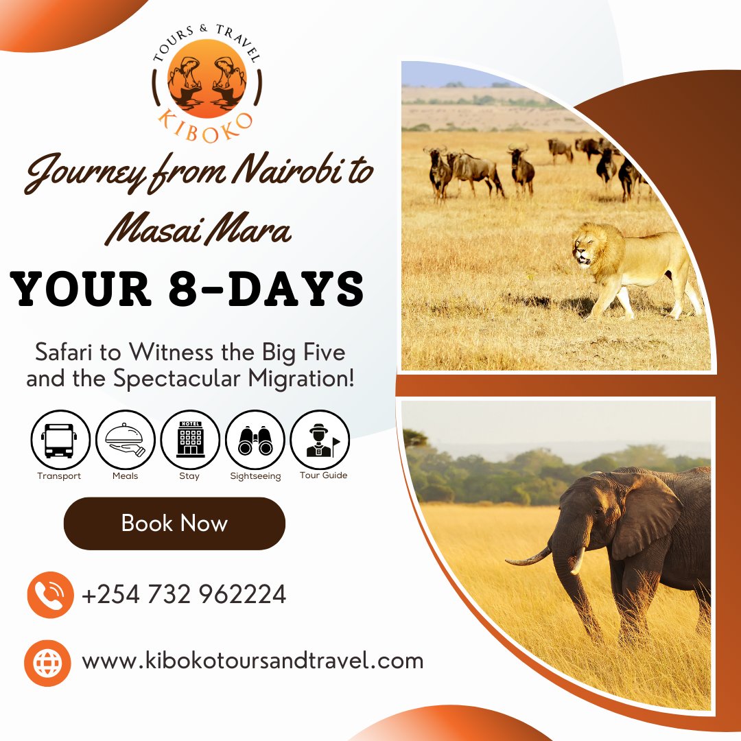 ToursKiboko's tweet photo. 🐆 Journey from Nairobi to Masai Mara: Your 8-Day Safari to Witness the Big Five and the Spectacular Migration!

Website :
https://t.co/STJKmKGZXD

#MasaiMara #GreatMigration #SafariAdventure #BigFive #WildlifeSafari #KenyaTravel #TravelKenya #ExploreWildlife https://t.co/EQhRhyuj6o