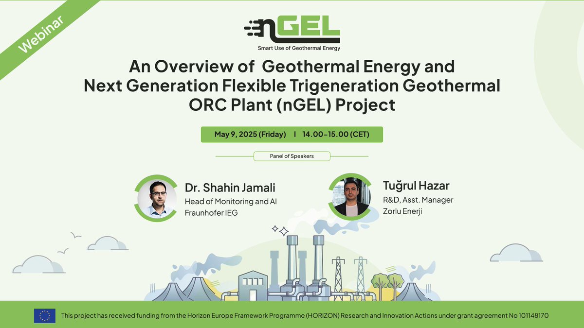 <a href="/zorluenerji/">Zorlu Enerji</a> ve <a href="/RePGEnergy/">RePG</a> 'nin ortak olduğu AB destekli nGEL projesi kapsamında bu Cuma #jeotermal odaklı bir web semineri düzenleniyor.

jeotermalhaberler.com/web-semineri-j…