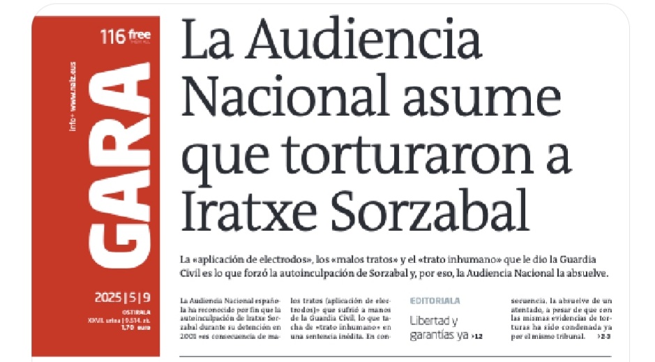 A Iratxe y a miles de vascas y vascos, sin que a día de hoy hayan reconocido nada, ni mucho menos, hayan sido juzgadxs por ello. 
El PNV decía que tenían la consigna de denunciar. El PSE estaba ocupado con los GAL.Estxs son lxs del suelo ético que hoy intentan imponer su relato.