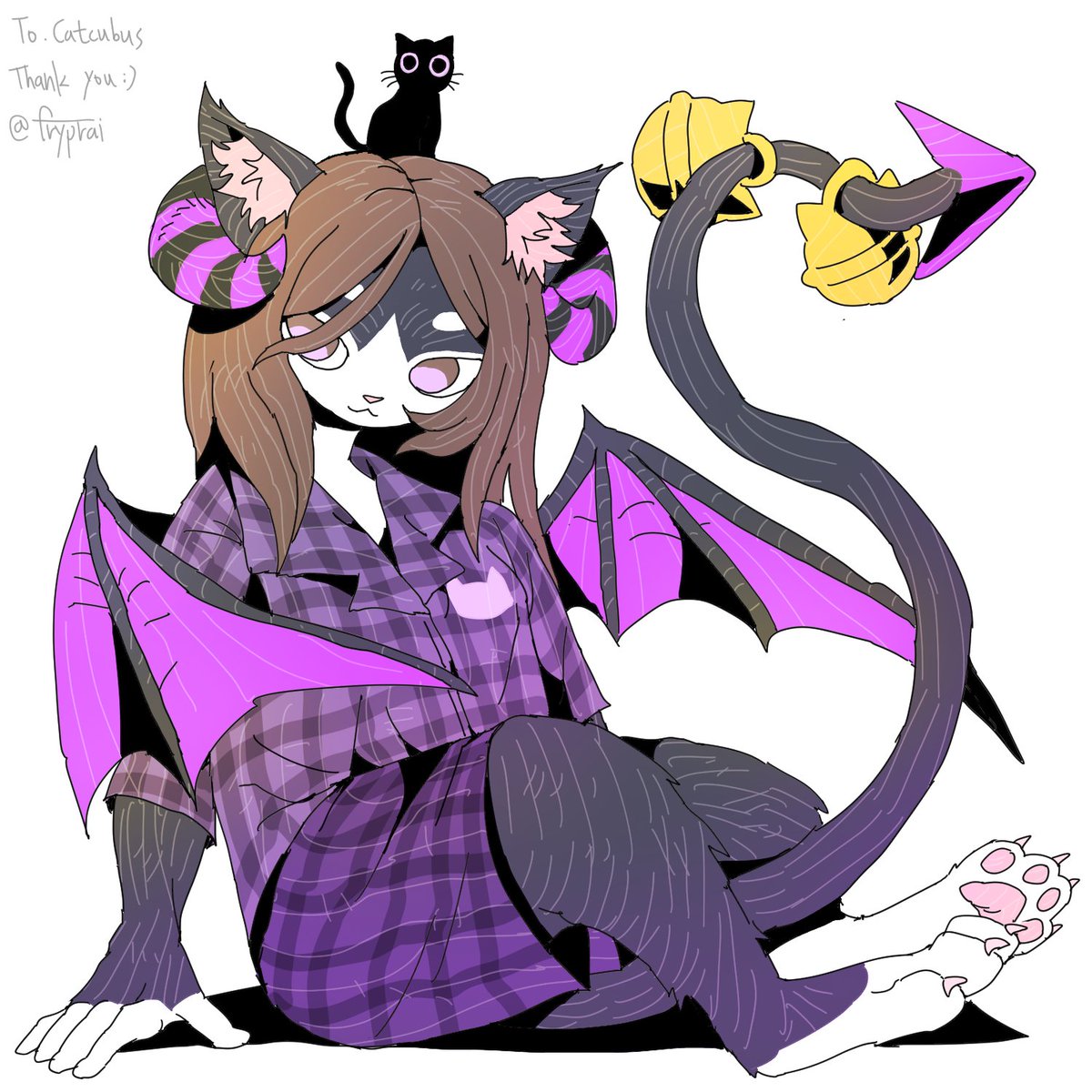 Catcubus 🐈 (@catcubus) on Twitter photo I was so excited to see that <a href="/fryprai/">Prai</a> was taking c0mmissi0ns, and I managed to snag one in time. Prai's work is amazing, and I love their take on my fursona ( the catcubus ). Please give their work a gander! I was so excited to see that <a href="/fryprai/">Prai</a> was taking c0mmissi0ns, and I managed to snag one in time. Prai's work is amazing, and I love their take on my fursona ( the catcubus ). Please give their work a gander!