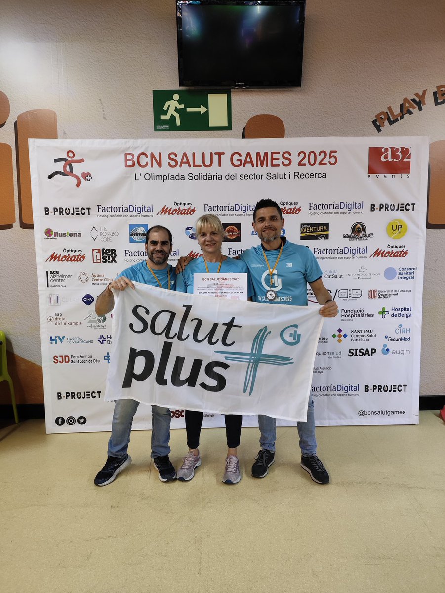 BCN Salut Games (@bcnsalutgames) on Twitter photo L’equip de <a href="/hggranollers/">Hospital General de Granollers</a> #hggteamplus+ es proclama MEDALLA DE PLATA de #bowling a <a href="/IlusionaSplau/">Ilusiona Splau</a> dels BCN Salut Games 2025. Guanya 7 punts pel seu centre. Participen per tres objectius #teambuilding #vidasaludable i #solidaritat. L’Olimpíada Solidària de la Salut.
🎳🎳 L’equip de <a href="/hggranollers/">Hospital General de Granollers</a> #hggteamplus+ es proclama MEDALLA DE PLATA de #bowling a <a href="/IlusionaSplau/">Ilusiona Splau</a> dels BCN Salut Games 2025. Guanya 7 punts pel seu centre. Participen per tres objectius #teambuilding #vidasaludable i #solidaritat. L’Olimpíada Solidària de la Salut.
🎳🎳