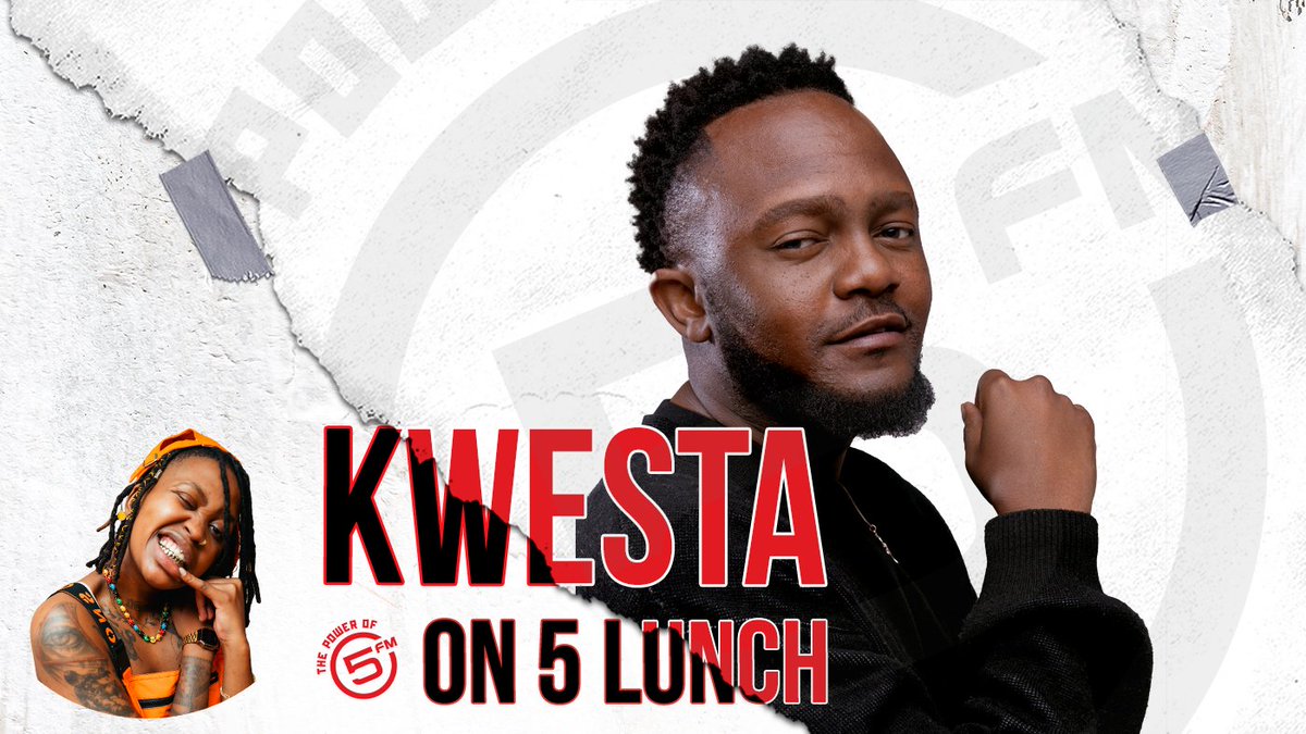 5FM (@5fm) on Twitter photo From K1 straight into the 5 studios , <a href="/KwestaDaKAR/">Bhut’ Kwesta</a> is on #5Lunch with <a href="/lulaodiba/">superstar / aus’congratz</a> and <a href="/NadiaRomanos/">Nadia Romanos</a> to speak about his latest album that dropped today!
Tune in! 🔥 From K1 straight into the 5 studios , <a href="/KwestaDaKAR/">Bhut’ Kwesta</a> is on #5Lunch with <a href="/lulaodiba/">superstar / aus’congratz</a> and <a href="/NadiaRomanos/">Nadia Romanos</a> to speak about his latest album that dropped today!
Tune in! 🔥