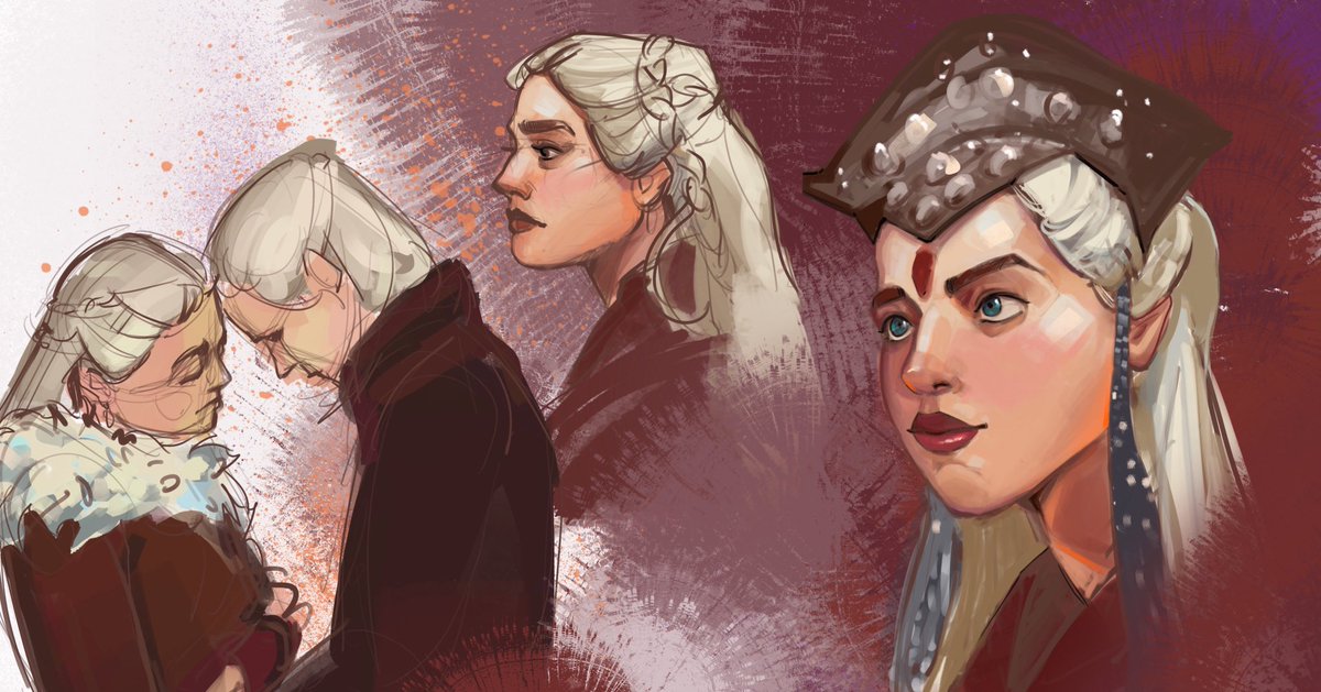 rhaenyra sketches #teamblack #hotd