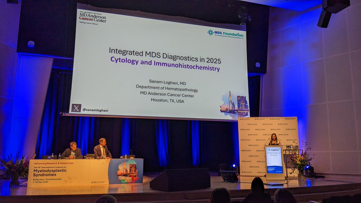 Yu-Hung Wang (@wang_yu_hung) on Twitter photo Great talk/showcase by <a href="/sanamloghavi/">Sanam Loghavi, MD صنم لغوی 🔬🧬</a> as always reminding us the crucial role of morphology.
#MDS25
<a href="/MDSFoundation/">MDS Foundation</a> Great talk/showcase by <a href="/sanamloghavi/">Sanam Loghavi, MD صنم لغوی 🔬🧬</a> as always reminding us the crucial role of morphology.
#MDS25
<a href="/MDSFoundation/">MDS Foundation</a>