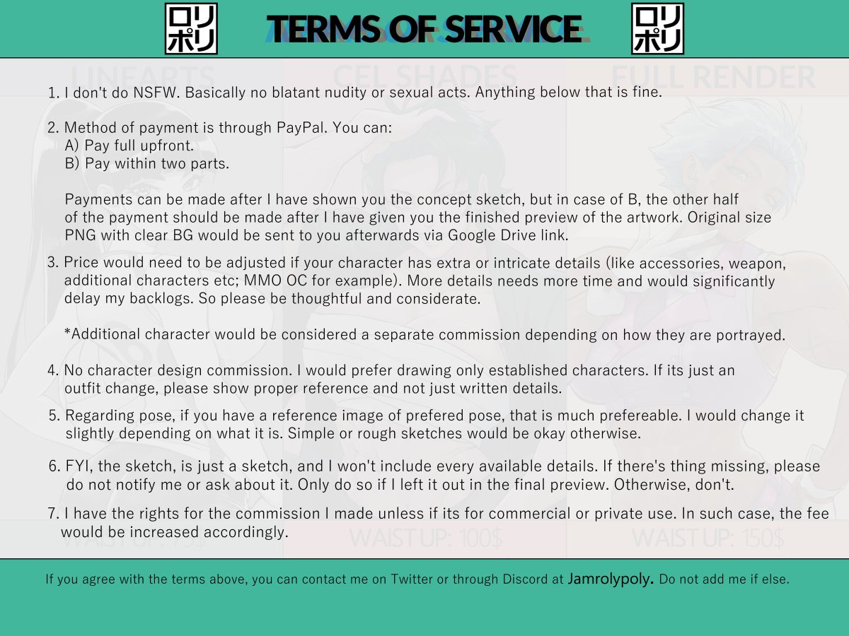 [COMMISSION PRICELIST 2025]