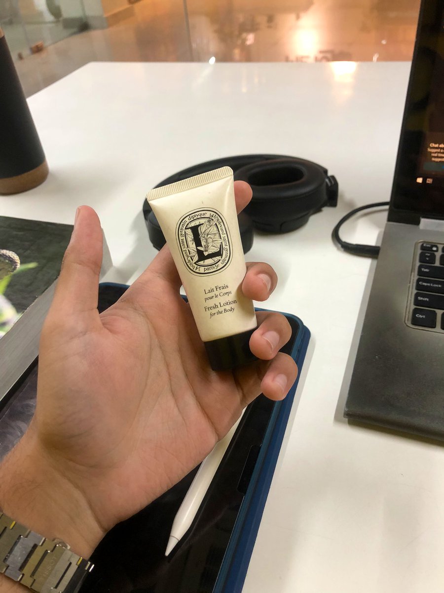 ShalinGiri's tweet photo. Come to @thelearningTLC 
Getting casually gifted a Diptyque lotion is normal here👋🏻 https://t.co/czkOWjb4An