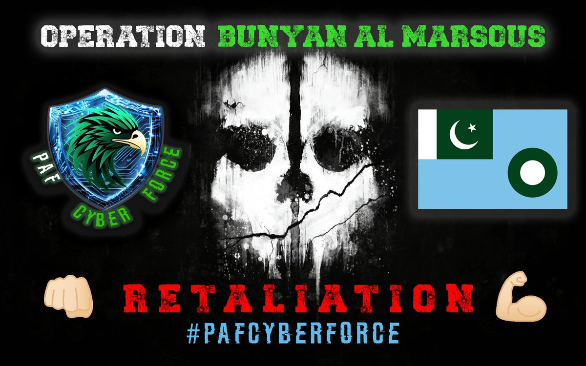 🔥 RETALIATION IN FULL FORCE!
Pakistan answers propaganda with precision. OPERATION BUNYAN AL-MARSOUS is live—time to settle the score.
#PAFCyberForce 🇵🇰
#PakistanCyberForce 🇵🇰
#OPERATIONBUNYANALMARSOUS 🇵🇰