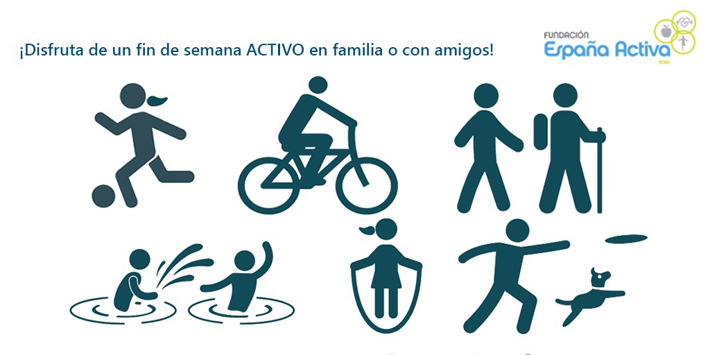 No hay nada mejor que hacer planes el fin de semana con la familia o con amigos. El ocio activo es una excelente manera de hacer deporte. ¡¡¡Buen fin de semana!!!

#DeporteEsSalud #hazEjercicioPracticaSalud #StopSedentarismo #hábitossaludables