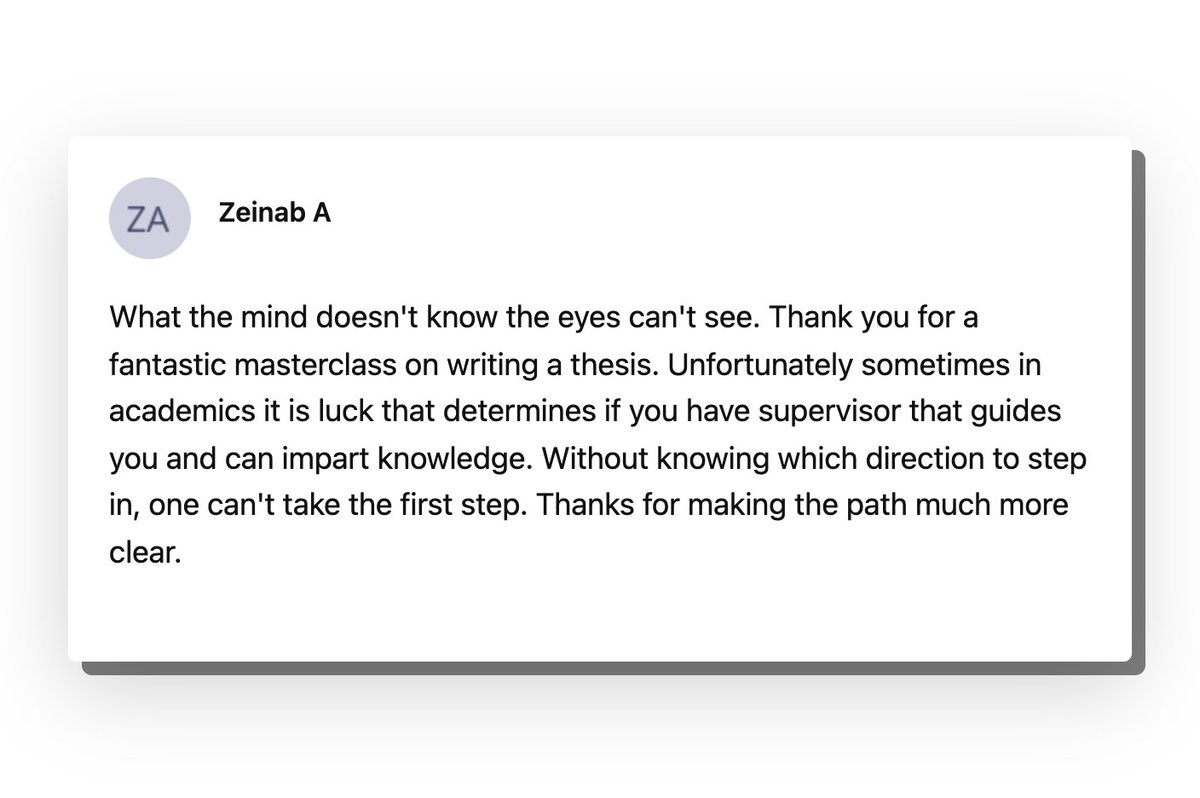 DrAminaYonis's tweet image. Use AI tools to write a first class thesis in 1/5th of the time with The 30-Day Thesis Masterclass:
1 Organise and analyse data
2 Structure for your thesis
3 Referencing and citations
4 Overcome writer's block
👉🏽 Get access here - shorturl.at/yBLUX