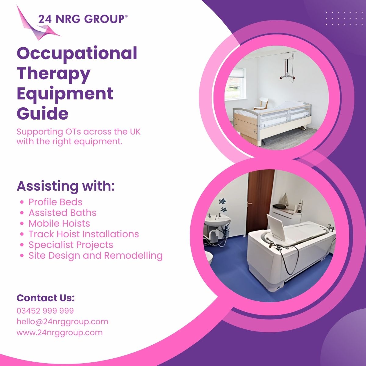 24NRGgroup's tweet image. Occupational Therapists:
Need guidance on assisted baths, profiling beds or mobile hoists?

We’ve created a practical guide just for you:
👉 bit.ly/3F44xz1

#OccupationalTherapy #OTSupport #HealthcareEquipment
#SocialCare #SafeTransfers #AssistiveTechnology #24NRGGroup