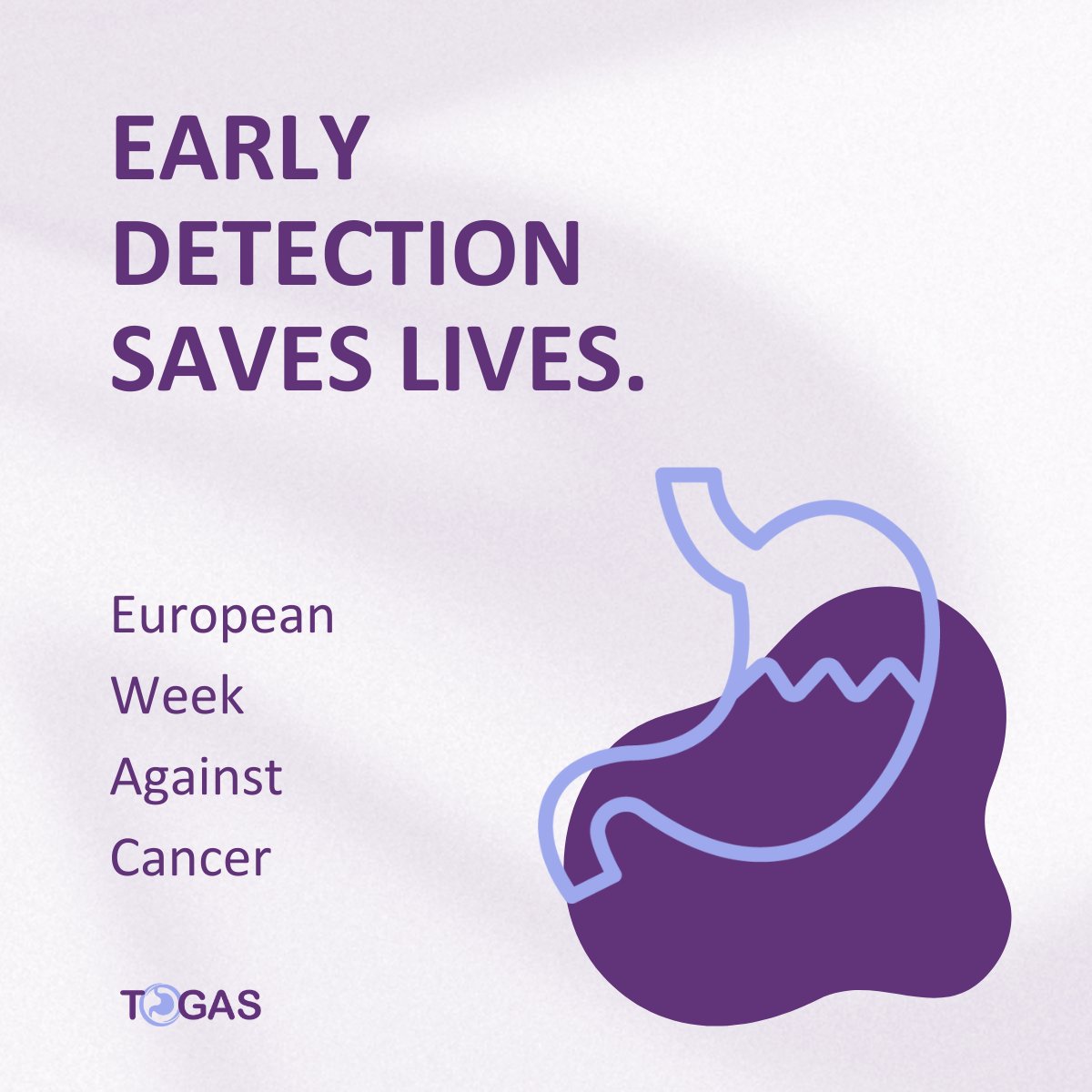 TOGAS EU project (@togas_euproject) on Twitter photo 📢During European Week Against Cancer, we highlight the power of early detection. TOGAS works to make gastric cancer screening a reality. Because early detection saves lives! 📢During European Week Against Cancer, we highlight the power of early detection. TOGAS works to make gastric cancer screening a reality. Because early detection saves lives!