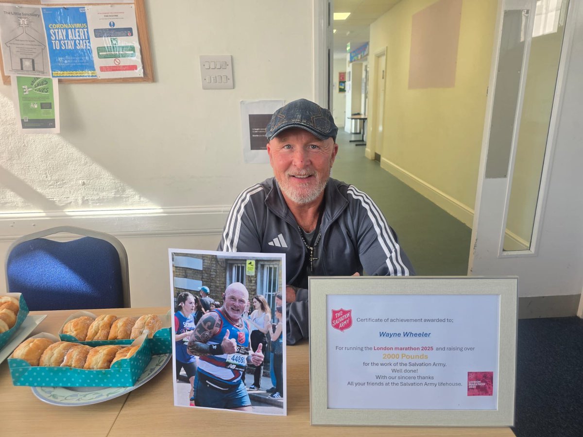 A huge well done and thank you to Wayne for running the London Marathon on behalf of Devonport  Life House!