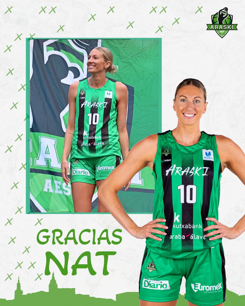 💚 𝑮𝒓𝒂𝒄𝒊𝒂𝒔 𝑵𝒂𝒕 💚

La jugadora holandesa no seguirá la próxima temporada en Kutxabank Araski.

¡Mucha suerte en el futuro <a href="/Nat_vdAdel/">Natalie van den Adel</a>! 🍀

📄 bit.ly/3GNlEpp

#LaMagiadeMendi #MendikoMagia