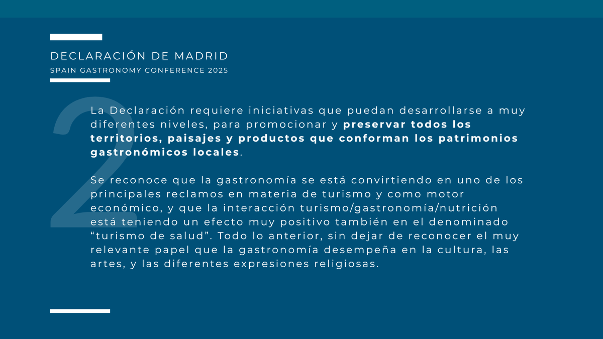 La gastronomía es identidad y expresa de la diversidad de nuestro territorio. Proteger la gastronómica local protege una parte importante de nuestra cultura, ADN e historia.

Y si hablamos de motor económico, tengamos presente un dato: representa el 27% del PIB nacional.