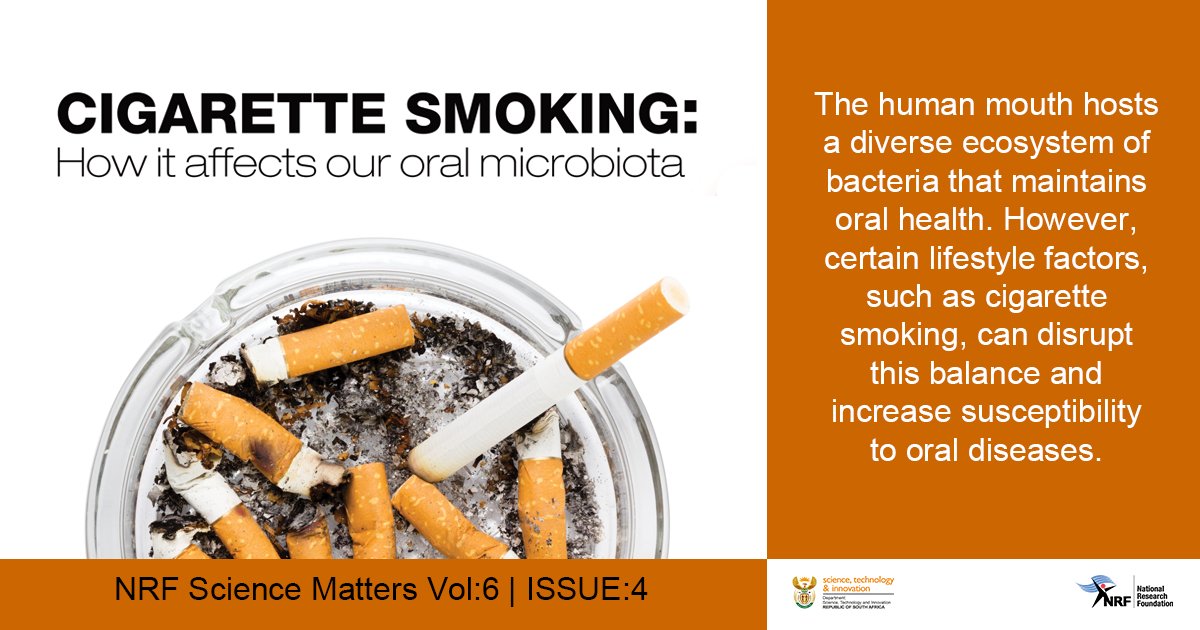 NRF_News's tweet image. #NRFScienceMatters | A research study funded by the NRF investigated how cigarette smoking alters the composition of the oral microbiota. 

The study sought to determine whether smoking contributes to the proliferation of disease-causing microbes: nrf.ac.za/science-matter…