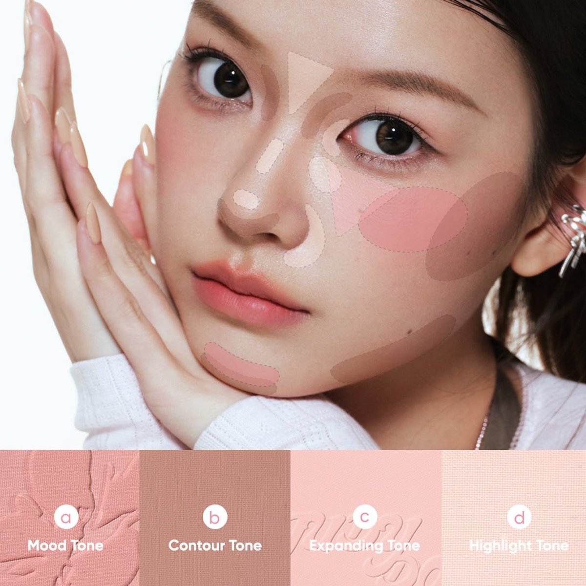 บลัช 4 หลุม judydoll สีใหม่ 05 สวยคลีนมากกกก เป็น neutral ที่นัวมากกก ครบทั้งบลัชทั้งแป้งไฮไลท์ แล้วติดทนมากกกกกกก🎀✨