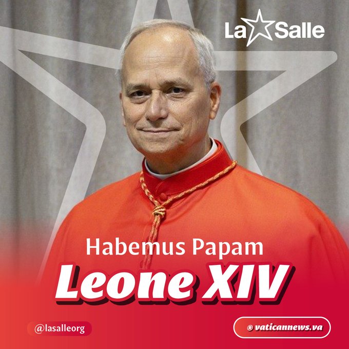 #HabemusPapam Desde La Salle deseamos a Robert Franscis Prevost, León XIV, que es ya el nuevo papa, todo lo mejor en su misión al frente de la Iglesia y ánimo para guiar a todos los católicos del mundo. #SomosLaSalle #MiraMásAllá