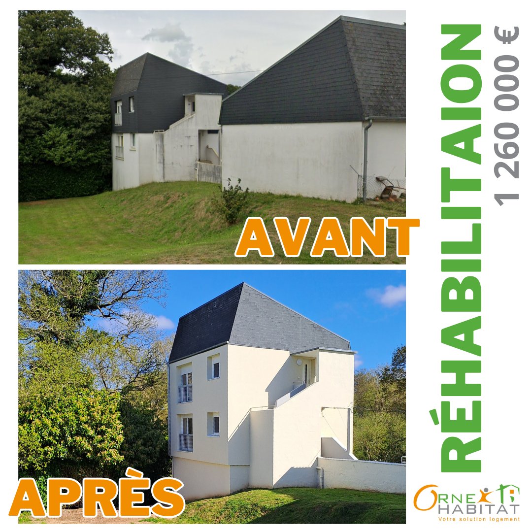 👷 Orne Habitat a le plaisir d'annoncer la réhabilitation de 18 logements, rue des boisseliers à Champsecret.
Plus d'information : orne-habitat.com/fr/actualites/…
#OrneHabitat #Réhabilitation #énergie