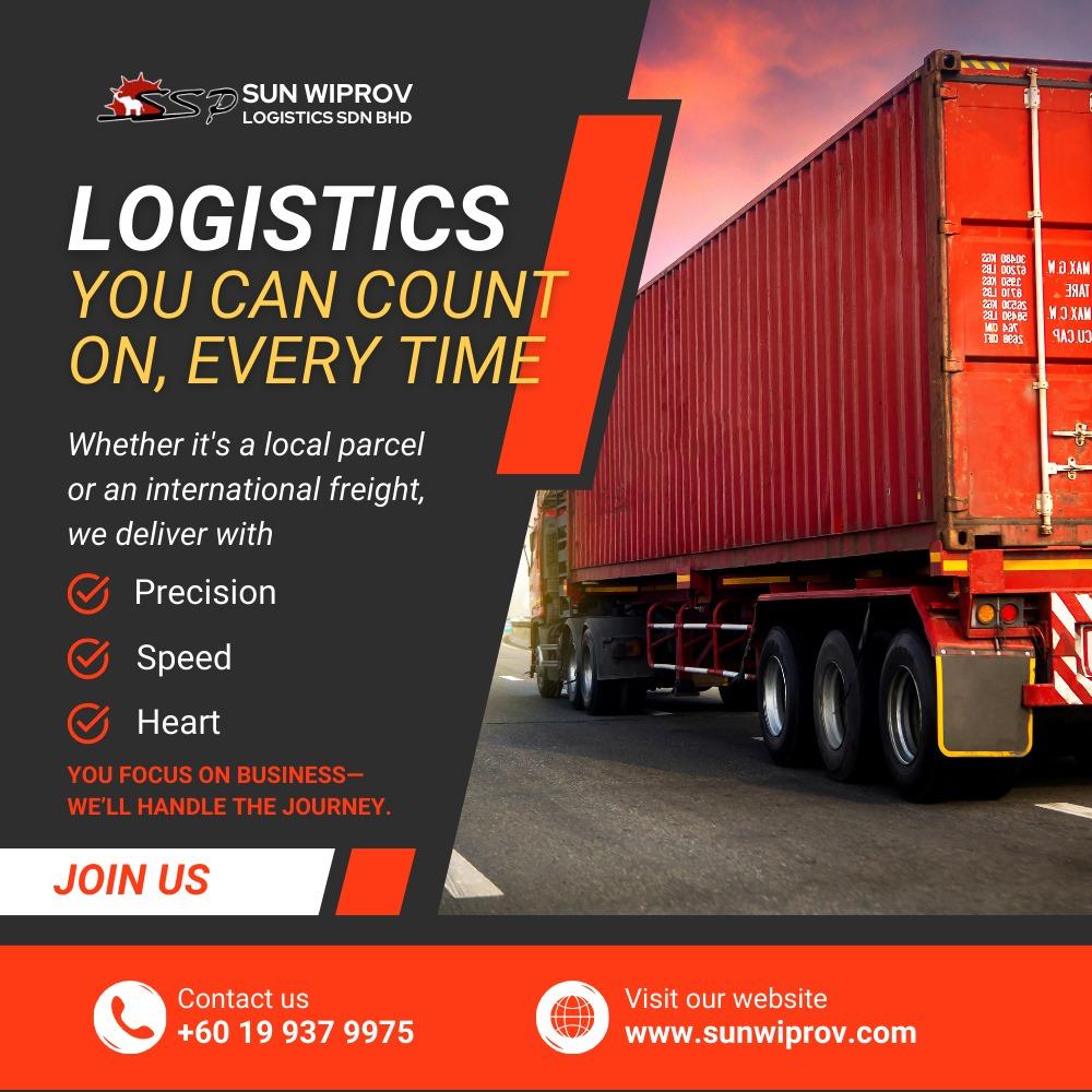 sun_wiprov's tweet photo. “Logistics you can count on — every time, on time.”
#ReliableLogistics #OnTimeEveryTime #LogisticsYouCanTrust #YourLogisticsPartner #SeamlessDelivery #TrustedTransport #MovingWithCare #KlangValleyLogistics #AlwaysOnTheMove #DeliveringExcellence#sunwiprologistic https://t.co/2a1fL7ufIw