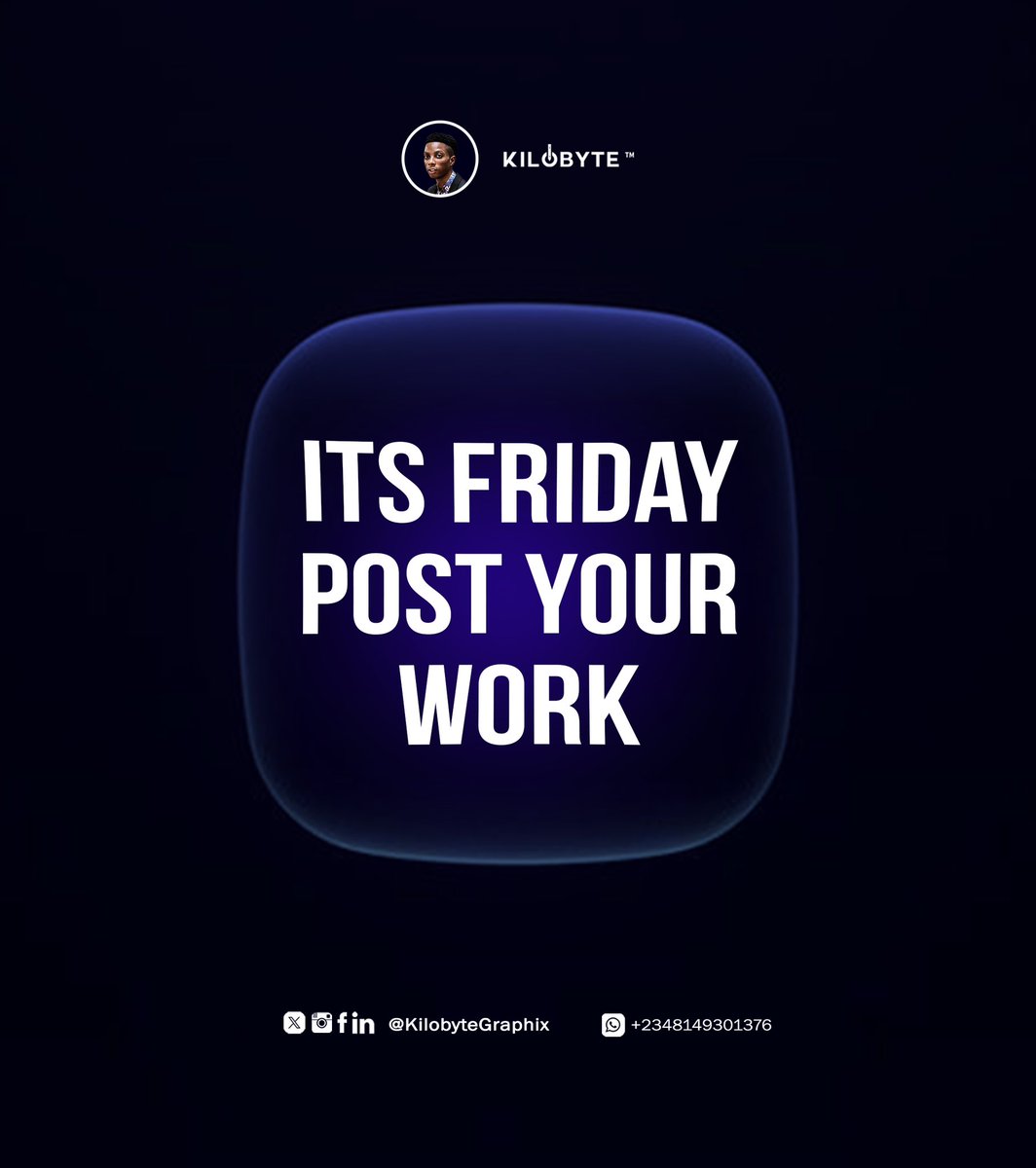 KilobyteGraphix's tweet photo. Yes !
It’s another beautiful Friday.

Graphic Design rule 101

Never get tired to post your work. 

Let’s go 🚀 https://t.co/BsBjl2nIwX