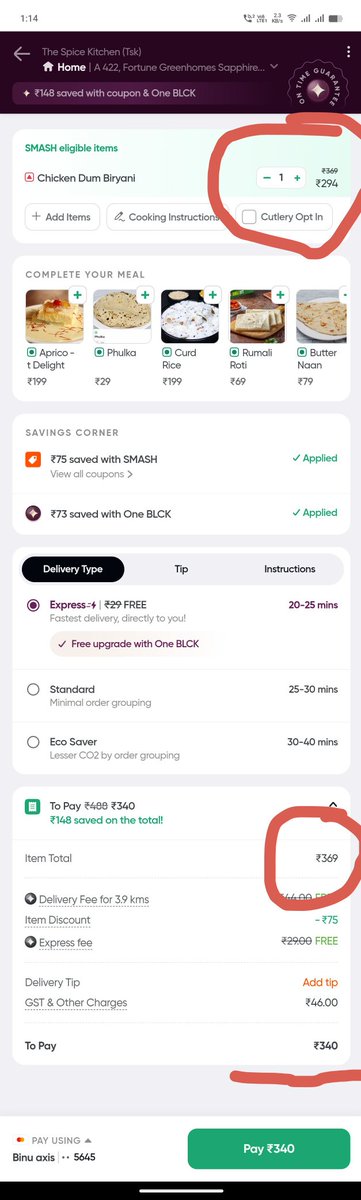 pv_binu's tweet photo. @SwiggyCares @Swiggy 

Why you even give coupons ? https://t.co/gTIswAWY0F