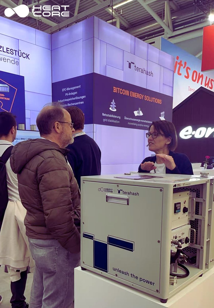 Heatcore_tech's tweet image. Last day of EM-Power Europe 2025—don’t miss out on exploring how @terahash_space and #HeatCore&apos;s solutions make it easy to integrate #Bitcoinmining with #SolarEnergy and heating systems☀️
#btc #hydrocooling #Crypto