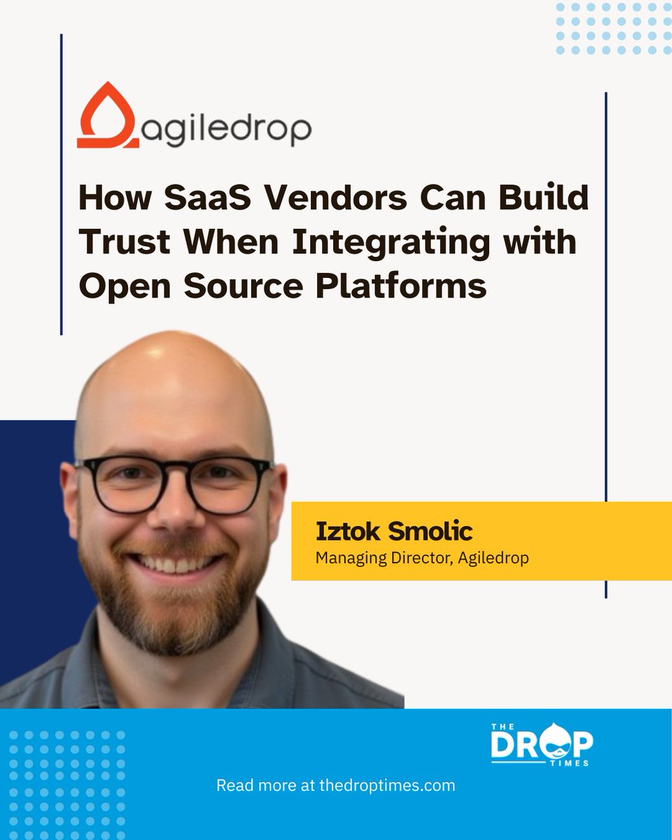 thedroptimes's tweet image. 🔓 SaaS vendors, take note! @Iztok of @agiledrop shares how trust is earned in open source—from public repos to real Drupal know-how. Gated code ≠ community-friendly. Build with the devs, not around them. 
#Drupal #OpenSource #SaaSIntegration 
 bit.ly/3F6PJj1