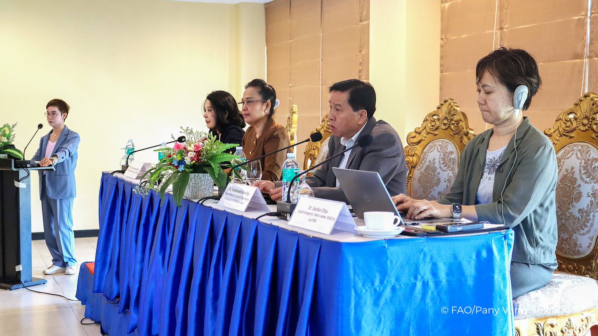 FAOLaoPDR's tweet image. A One Health action plan, using the @FAO One Health Assessment Tool, is set to be implemented. Led by MAF, MoH & MONRE, this key outcome is part of the One Health Situational Analysis Workshop for Lao PDR, convened by FAO @WHO @CIFOR_ICRAF @CIRAD & @WCS, funded by EU, FFEM & AFD