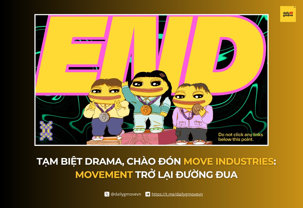 dailygmovevn's tweet image. ✏️ @moveindustries chính thức xuất hiện – @movementlabsxyz bước vào kỷ nguyên mới

Một chương mới cho Movement vừa được mở ra sau những biến động gần đây. Đội ngũ cũ đã lập nên một công ty mới mang tên Move Industries, và chính thức tiếp quản dự án.

Ai…
