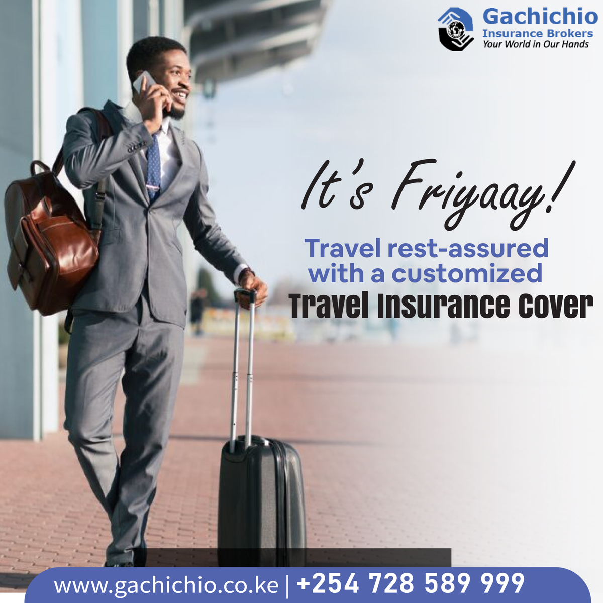 GachichioIns's tweet photo. Get your next travel trip on lock with a customized Travel Insurance Cover.

Without travel insurance, disruptions to your trip can end up costing you a fortune.

Get yours today via 0728 589 999

#gachichioinsurancebrokers #travelinsurancecoverage 

 Kangata #WeareUON Sifuna https://t.co/obVLI7IgWz