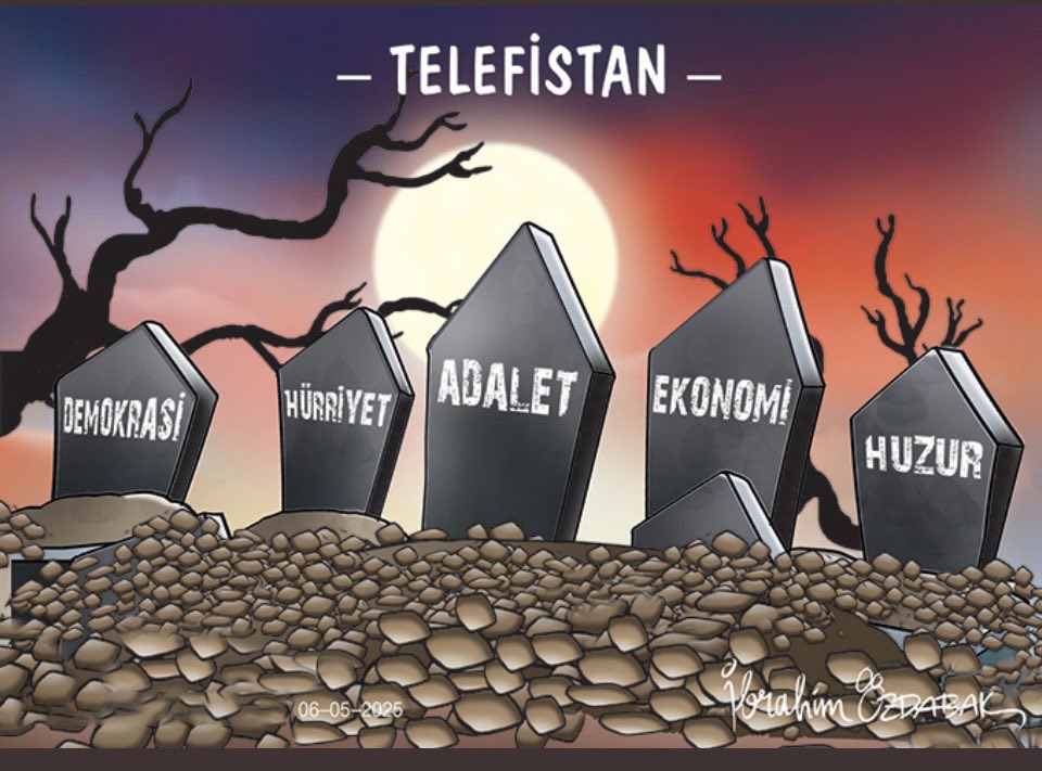 TELEF EDİLEN HERŞEY.
Demokrasi, Hürriyet, Adalet, Ekonomi, Huzur ve bence Ahlak...