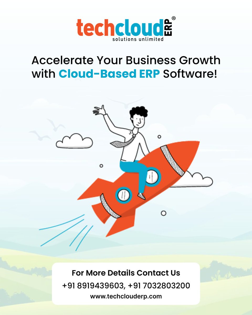 TechCloudERP's tweet image. 🚀 Accelerate Your Business Growth with Tech Cloud ERP!
#techclouderp #india #CloudBasedSoftware #ERPSoftware #AccelerateGrowth #RemoteAccess #BusinessSolutions #CloudERP #OperationalExcellence #FutureOfBusiness #xpost #Chennai #Coimbatore #viralpost #hyderabad #socialmedia