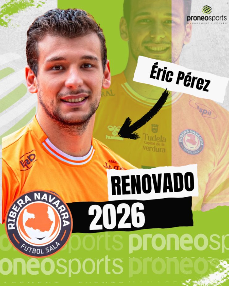 🆕 𝗘́𝗥𝗜𝗖 𝗣𝗘́𝗥𝗘𝗭 ✍🏻 𝗥𝗜𝗕𝗘𝗥𝗔 𝗡𝗔𝗩𝗔𝗥𝗥𝗔 𝗙𝗦

⚽ Un año más en Tudela para el pivot catalán

¡𝗠𝘂𝗰𝗵𝗮 𝘀𝘂𝗲𝗿𝘁𝗲, 𝗘́𝗿𝗶𝗰! 🍀🔥

#ProneoSports