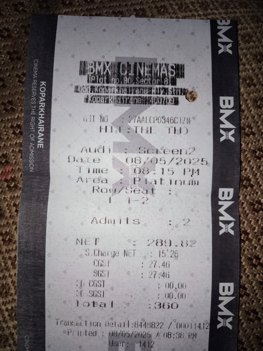 HemantPattem's tweet image. Had an amazing movie night watching HIT 3 — intense Fighting, action, thrilling, and totally worth it! Thanks to @P2Pdotme for the seamless payment.
 #HIT3 #MovieNight #P2Pdotme&quot;
Order I&apos;D: 12565