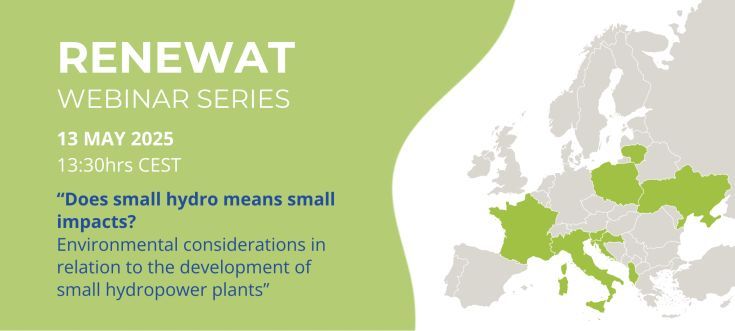📢 Does small hydro = small impact?
Join the #RENEWAT webinar on 13 May (13:30–15:00 CEST) to explore how small hydropower affects rivers &amp; biodiversity, , with insights from experts and our member <a href="/KSSENA_VELENJE/">KSSENA</a>.

📅 Register now
🔗 buff.ly/8wA0ljz