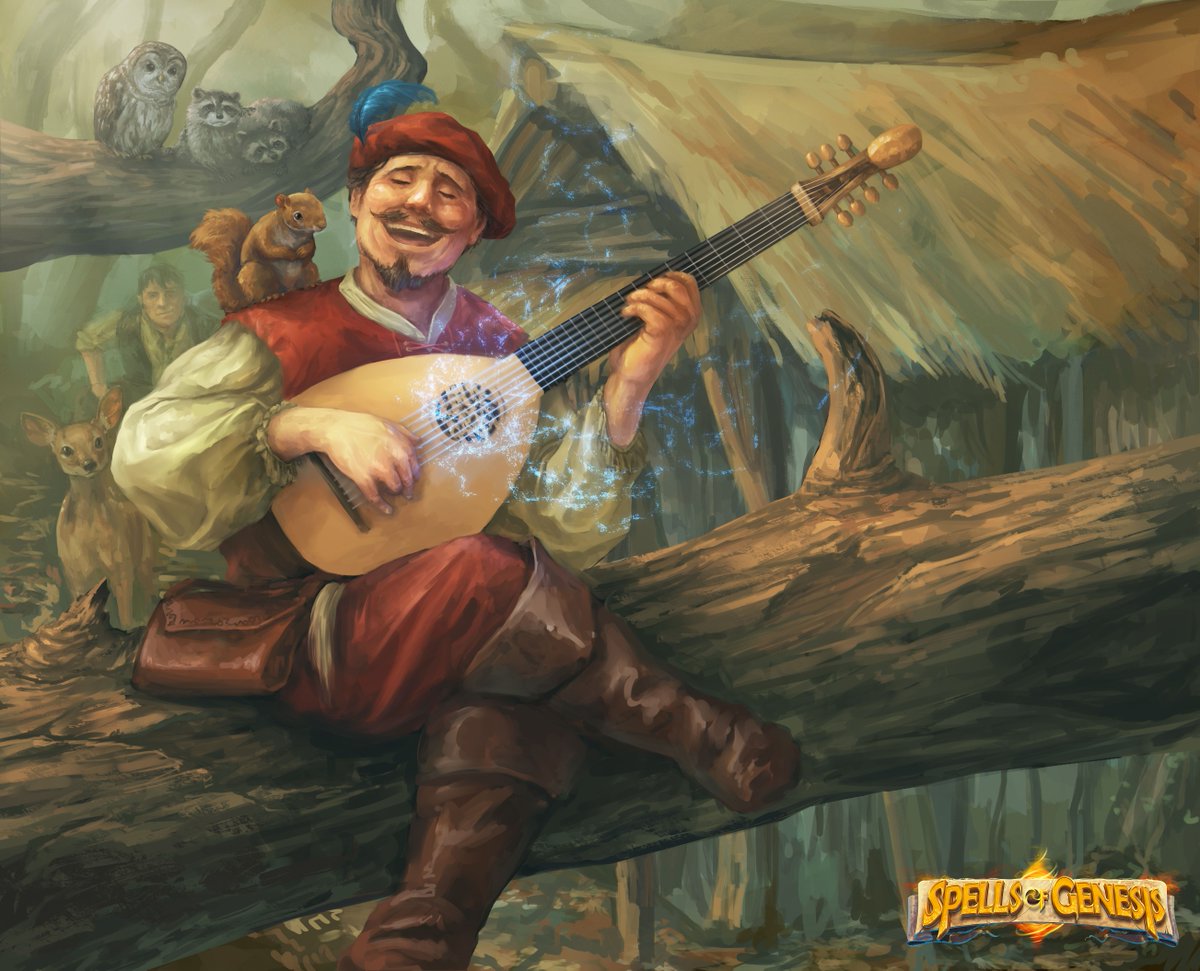 From 2012 to now, Spells of Genesis relies on real artists for truly magical cards. AI is powerful, but nothing beats the human touch! #Tradition #Art. Attached art from <a href="/PeyeyoIlustrado/">Peyeyo</a>