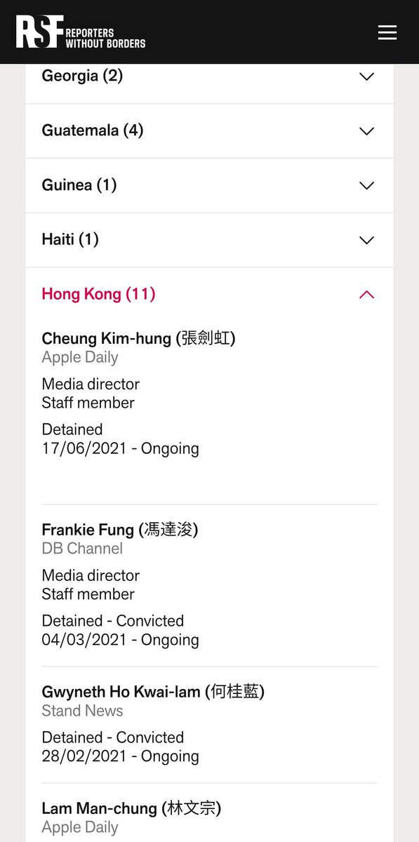 WstLondonGarden's tweet image. #ReportersWithoutBorders on their barometer, keep track of the country's intentional relationship with #NewsReporters and a #FreePress.
rsf.org/en/barometer

Like every year, #China wins with most detained, sending fear through their journalists, but #Russia is not far behind.